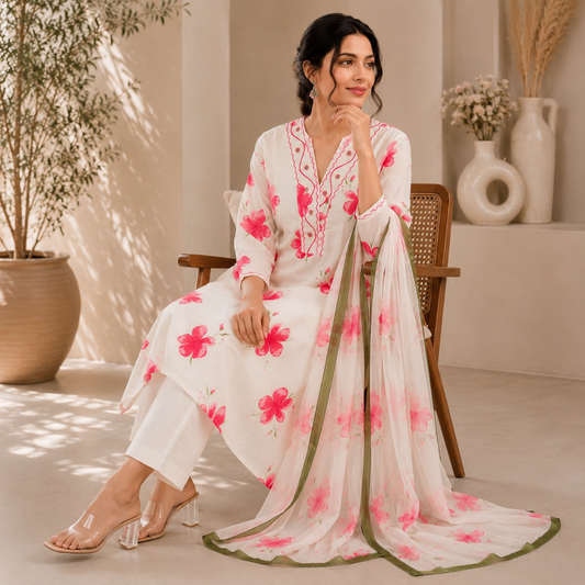 Pink Blossom Suit Set