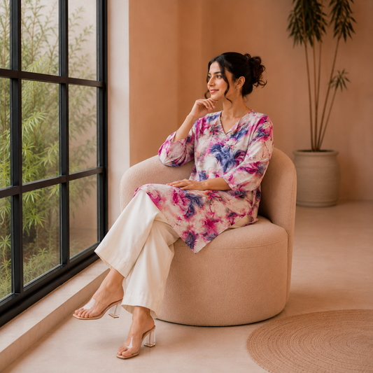Blush Petals Kurta