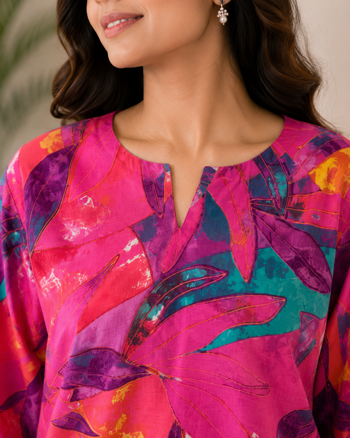 Fuchsia Fleur Kurta