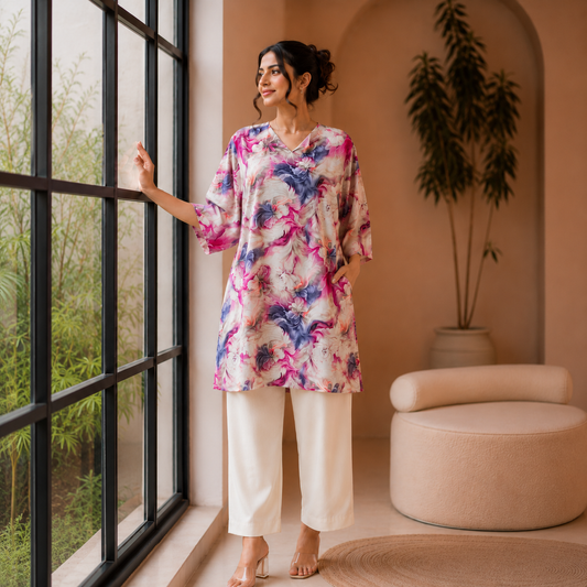 Blush Petals Kurta