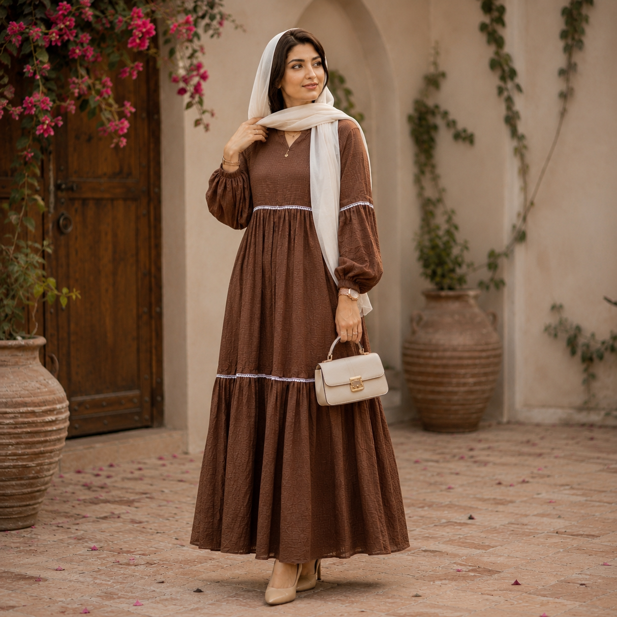 Mocha Brown Maxi Dress