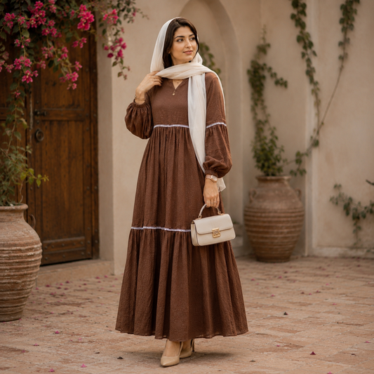 Mocha Brown Maxi Dress