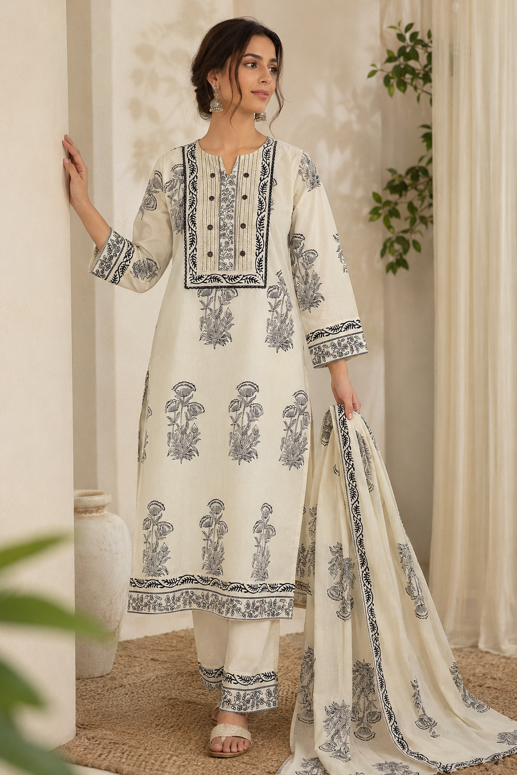 Ivory Noir Suit Set