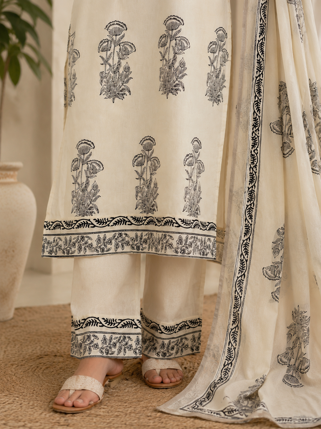 Ivory Noir Suit Set