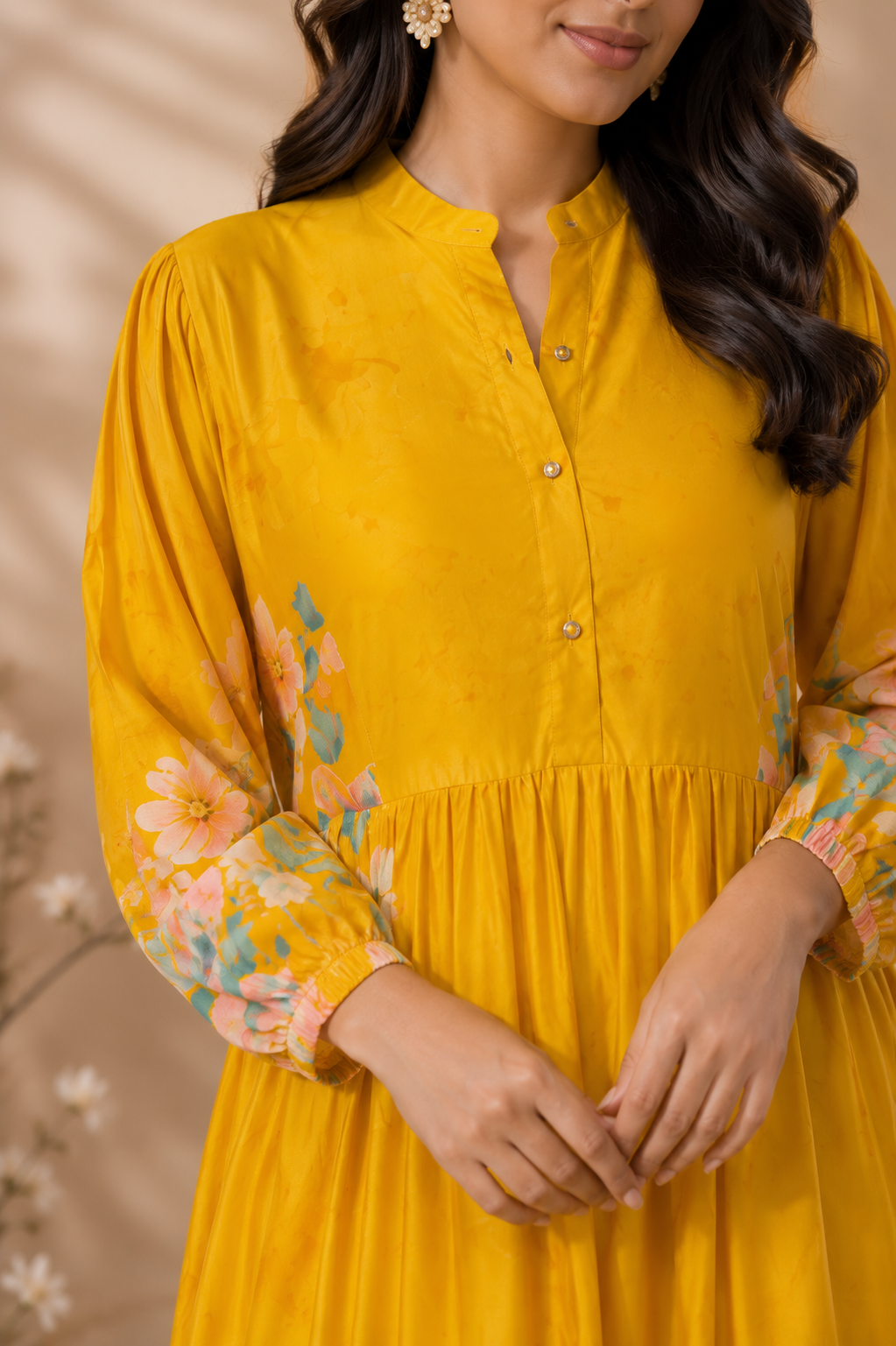 Marigold Bloom Maxi Dress