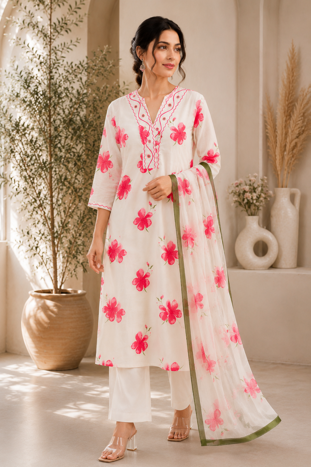 Pink Blossom Suit Set