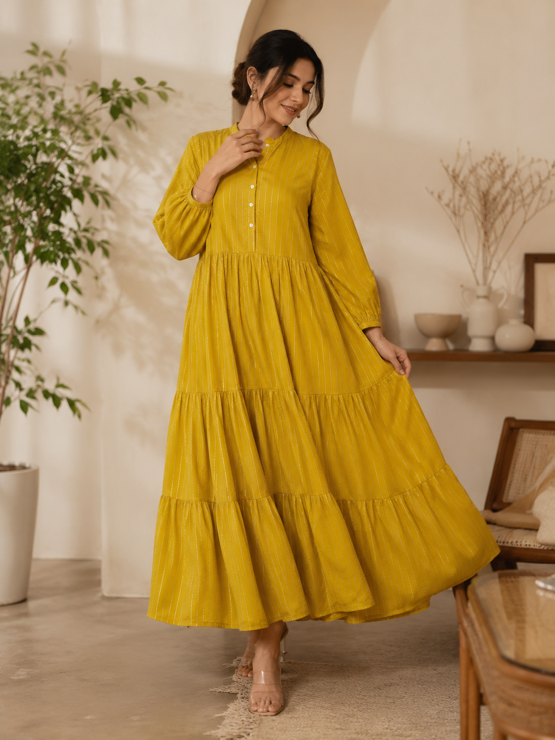 Saffron Whisper Maxi Dress