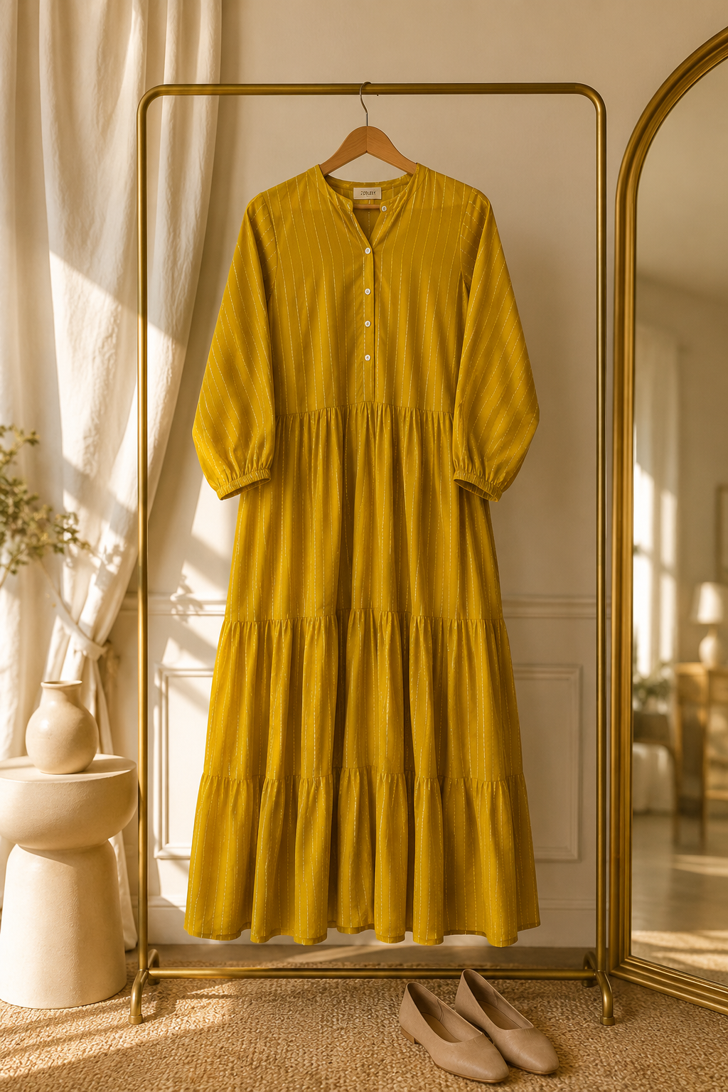 Saffron Whisper Maxi Dress